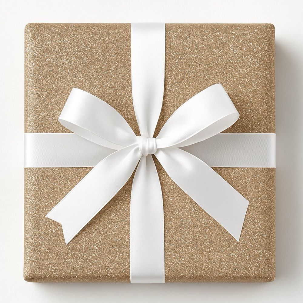 NWT Paper Source Champagne Glitter Wrapping Paper Roll 27.5”x57” Luxe Gift Wrap